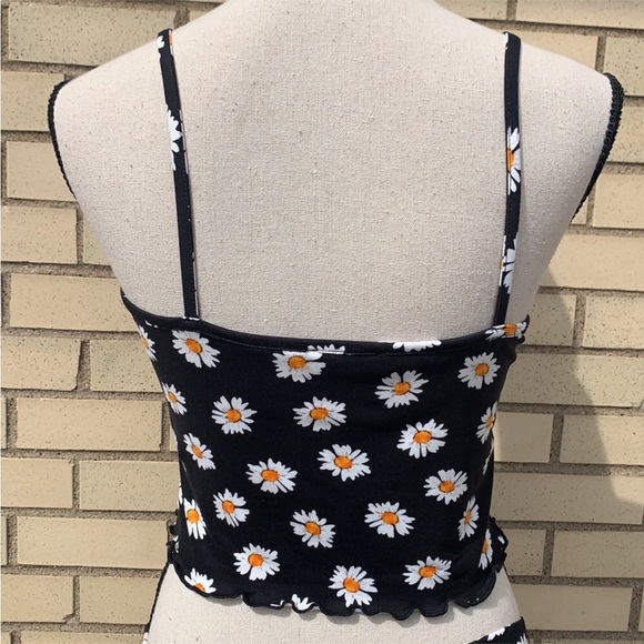 Zenana Black White Daisy Floral Print Cami Top Skirt Set - Picture 7 of 14
